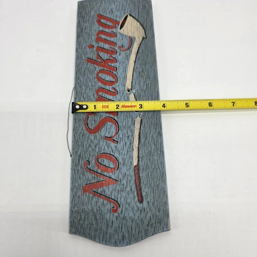 Vintage No Smoking Wood Wall Hanging Sign Plaque Art 1967 Yorkraft York PA 12